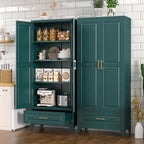 Polup 75" Metal Storage Cabinet, Tall Kitchen Pantry Cabinet with 1 Drawer - Image 2
