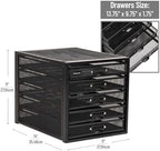 Mind Reader File Storage Drawers, Desk Organizer, Multi-Purpose, Crafts, Office, Metal, Black - Image 2