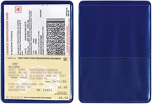 StoreSMART® - Navy Blue-Back Auto Insurance & ID Card Holders - 20 Pack - RFS20-NB20 by StoreSMART
