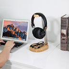 Avantree TR902 - Wood and Aluminum Headphone Stand with Cable Holder - Image 3