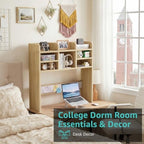 37 Inch Natural Wood Desk Hutch Dorm Top Only With Felt Board For College - Image 7