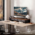 Fenge 35 Inch Monitor Stand with Drawer Storage, Computer Riser for Desk - Image 2