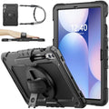SEYMAC stock Case for Samsung Galaxy Tab S10+ Plus/ S9 FE+ Plus/ S9+ Plus 5G Tablet Case 12.4'' Protective with Screen Protector, Pen Holder, 360 Rotate Stand, Hand Strap, Shoulder Strap, Black1 by SEYMACstock