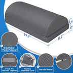 CushZone Foot Rest for Under Desk at Work, Grey-20 in - Image 2