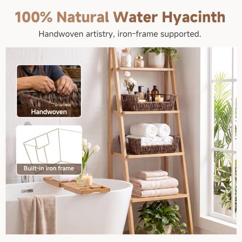StorageWorks Pantry Baskets for Organizing, Storage Baskets, Water Hyacinth - Image 3