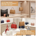 2 Pcs Acrylic Purse Display Stands, 10"-16" and 14"-24" Adjustable Height Handbag Stands for Display, Bag Table Holder, Clear Purses Hanging Rack for Closet Retail Vendor Wallet Jewelry Necklac - Image 5