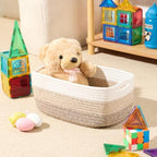 MiniArk Small Storage Baskets for Organizing | Closet Organizer Bins | Shelf Toy Basket | Woven Rope Baskets | Cube Decorative Box | Shallow Basket | 13x8.5x5.1” | 3 Packs Gradient Brown - Image 4