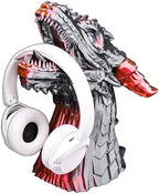 Dragon Headphone Stand, Dragon Headphones Holder, Dragon Statue, Gamer Gift, 15" Tall, Headphones Stand for Gamers (Black & Red Nebula, Large (15" Tall)) by Unknown