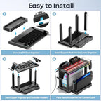 Switch 2/1/OLED RGB Organizer Station with Controller Charging Dock, Switch Storage Stand, Joycon 1/2 Charger, Gaming Accessories Holds TV Dock, 16 Game Cases, 18 Game Cards, and 2 Pro Controllers - Image 7