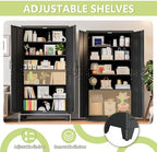 Black Kitchen Pantry Cabinets, 79 Metal Lockable Storage for Office - Image 4