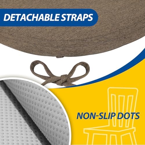 AAAAAcessories Chair Cushions for Dining Chairs, 17 x 16 x 2 in, Set of 6 - Image 5