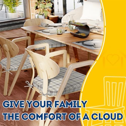 AAAAAcessories Chair Cushions for Dining Chairs, 17 x 16 x 2 in, Set of 4 - Image 6