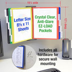 Ultimate Office FASTFIND 10-Pocket WALL Reference Display Organizer, Colors - Image 6