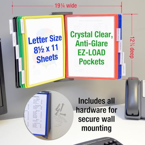 Ultimate Office FASTFIND 10-Pocket WALL Reference Display Organizer, Colors - Image 6