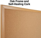 Staples Cork Bulletin Board, Oak Frame, 4x3 Ft, 2-Pack - Image 3
