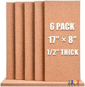 SUNGIFT 17 x 8 Inch Cork Bulletin Board 6 Pack, 1/2" Thick for Office/Home by SUNGIFT