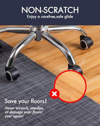 BARoyal Office Chair Mat for Hardwood Floor Under Desk Computer Rolling Chair Mat for Wood/Tile Floor Non-Slip Heavy Duty Desk Rug PVC Plastic Hard Floor Protector 30" x 48"(Cool Grey) - Image 2