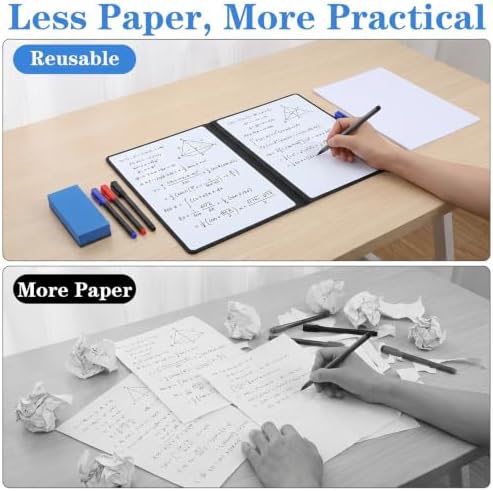 4 Pcs Portable Dry Erase Board 12x9 inch with 3 Markers & Eraser, Foldable - Image 4