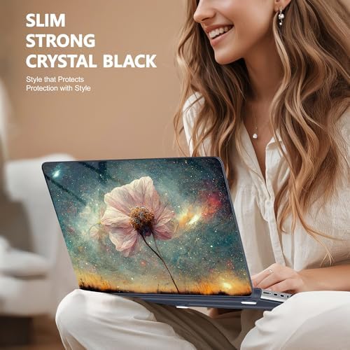 May Chen for 2026 MacBook Pro 14-inch M5 M4 M3 M2 M1 Pro/Max Chip, Release 2026 2025-2021, Model A3427 A3426 A3434 A3112 A3401 A3185, Plastic Hard Shell with Keyboard Cover, Flower Stars - Image 4