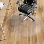 WASJOYE Office Chair Mat for Hardwood Floors, 36 Inch PVC Round Floor Mat by WASJOYEUS
