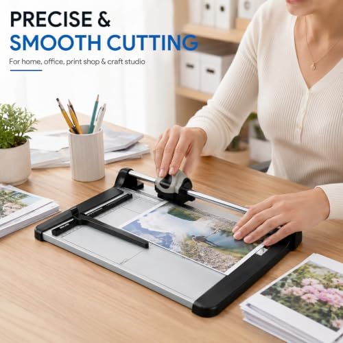 Rotary Paper Cutter, 15-Sheet A4 Paper Trimmer 360mm for Commercial Use - Image 6