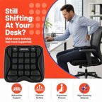 Office Chair Cushion with Adjustable Air-Cell Support, Inflatable Seat Cushion with Built-in Pump for Long Sitting, Desk Chair, Home Office, Computer Chair and Dining Chair - Image 4