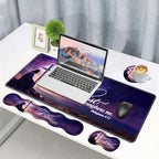 4 in 1 Ergonomic Memory Foam Mouse Pad Wrist Rest Set, Large XXL Gaming Desk Pad + Keyboard Wrist Rest + Mouse Wrist Cushion + Coaster for Home Office Study Gaming, Bible Verse Philippians 4:13 - Image 7