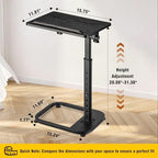 facka Adjustable Height TV Tray Table for Couch Eating, Laptop Small Spaces - Image 2