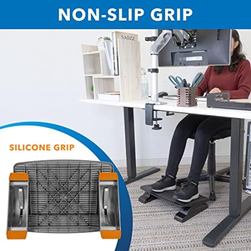 Mount-It! Under Desk Footrest, Adjustable Foot Rest Under Desk with 3 Tilt Positions, Large Non Slip Office Foot Rest with Massaging Surface, Ergonomic Foot Stool Under Desk for Home or Office - Image 6