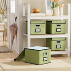 File Organizer Box with Lids, Collapsible File Folder Organizer - Image 2