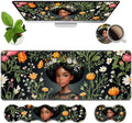 4 in 1 Ergonomic Memory Foam Mouse Pad Wrist Rest Set, Large XXL Gaming Desk Pad + Keyboard Wrist Rest + Mouse Wrist Cushion + Coaster for Home Office Study Gaming, African American Black Girl by Unknown