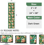 DUKINO 2x8 Washable Runner Rug, Floral Non Slip Kitchen Rugs, Dark Green - Image 2