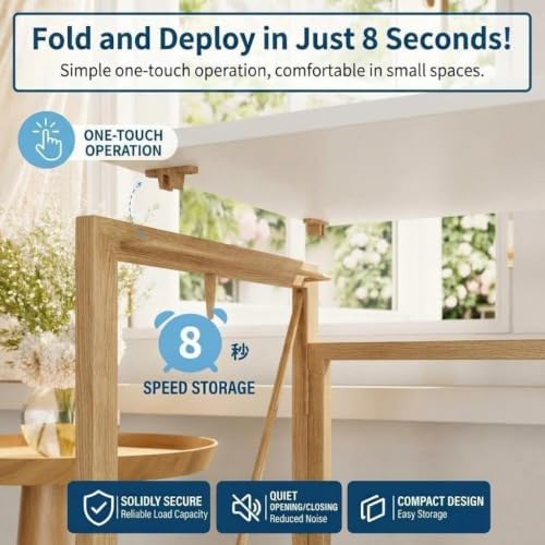 31.5" Folding Computer Desk with Headphone Hook & Storage Bag - Image 5