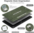 Magnetic Desk Mat System with Wrist Support 80×40cm, Premium Leather Desk Pad with Magnetic Accessories, Waterproof Non-Slip Desk Organizer for Office & Gaming - Image 2