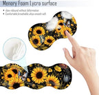 TGFEWYTJYJ Extended Gaming Mouse Pad,Memory Foam Ergonomic Keyboard Mouse Wrist Rest Support Set,Large Desk Mat with Stitched Edges,Non-Slip Base Mousepad Home Office,Retro Sunflowers Butterfly - Image 5