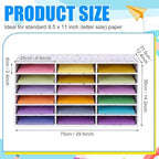 Fuutreo 2 Pcs Classroom Construction Paper Storage,Colorful Polka Dots - Image 2