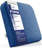 ComfySure Extra Large Wheelchair Seat Cushion - Firm Memory Foam Chair Pad for Wheelchair, Recliner, Office, Car & Bariatric Overweight Users 19”x17”x3” by COMFYSURE