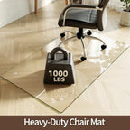 [Upgraded Tempered Glass] Koonmi 30" x 50" Office Floor Desk Chair Mat for Carpet & Hardwood Floor - Image 2