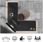 ZORESYN PU Leather L-Shaped Desk Mat, Black (47" + 47") x 15.7" - Image 5