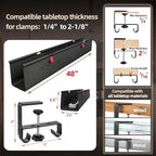 48 Inch Under Desk Cable Management Tray No Drill Desk Cord Management Organization, Large-Capacity Cable Organizer for Home and Office Work Accessories - Image 4