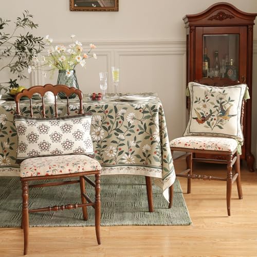 ISAENNE Vintage Linen Rectangle Throw Pillow Cover,Set of 2,20"x12"-Brune D - Image 6