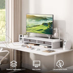 Fenge 35 Inch Monitor Stand with Drawer Storage, Computer Riser for Desk - Image 2