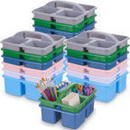 Geelin 24 Pack Classroom Caddy Bulk, 9.3 x 8.5 x 5.1 inch, Morandi by Geelin