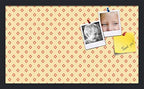 PinPix 24x14 inch Cork Bulletin Board. This Decorative Framed Pin Board Comes with Diamonds in Red and Yellow Design and Satin Black. Ideal for Home, Office Decor or School (PinPix-333) by PinPixBulletinBoards