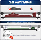 VIVO Large Clamp-on Computer Keyboard and Mouse Under Desk Slider Tray, 27 x 11 inch Pull Out Platform Drawer, White, MOUNT-KB05W - Image 4