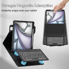 YBING for iPad Air 13 Inch & Pro 12.9 Case with Keyboard and Mouse, 7 Colors Backlit Detachable Keyboard & 360° Rotating Cover (iPad Placed Horizontal or Vertical) with Pencil Holder (Black) - Image 7