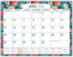 Desk PAD: 22" x 17" Large Print Desk Pad Calendar, APR 2026 - DEC 2027, 21 Months, (Teal Floral) by ExcelloGlobalProducts