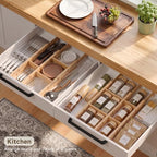 Bamboo Drawer Dividers, Expandable Kitchen Drawer Organizer - Image 4