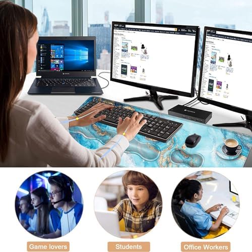 Keyboard Wrist Rest and Mouse Pad with Wrist Support Set Ergonomic Coaster,Memory Foam,Easy Typing Pain Relief,Large XL Desk Mat 31.5"x 11.8",Abstract Marble Texture - Image 7