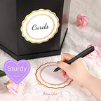 ROSEGLD Black Card Box, Card Receiving Box 12x10x10 Inches - Image 3